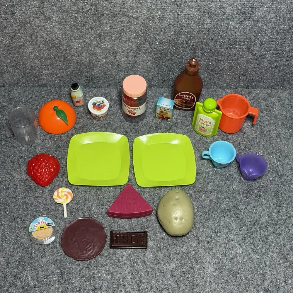 Vintage Food Toys 20 Piece Lot Pretend Play Utensils - Doll - Doll House Set